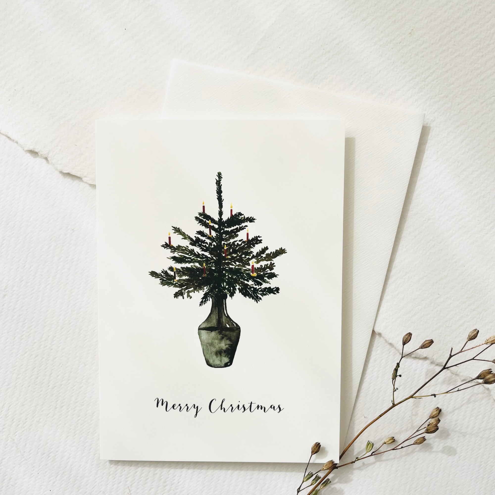 Grußkarte · CHRISTMAS TREE IN A VASE Grußkarte Leo la Douce 