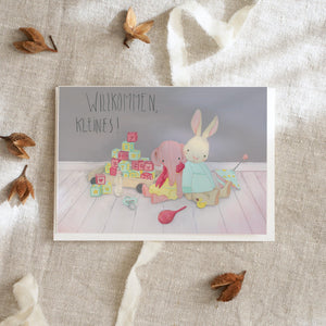 Grußkarte · Willkommen Kleines