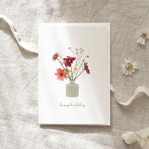 Grußkarte · Dahlia bouquet | Happy Birthday