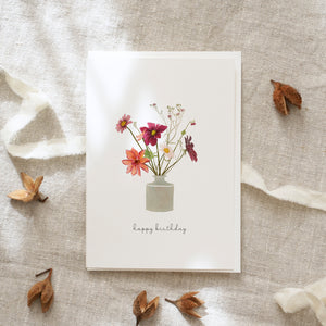 Grußkarte · Dahlia bouquet | Happy Birthday