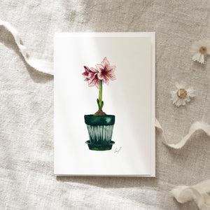 Greeting card · Amaryllis