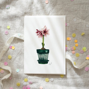 Greeting card · Amaryllis