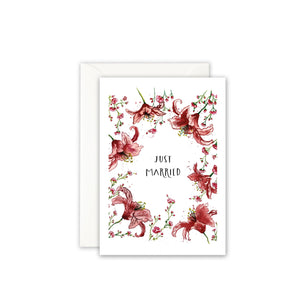 Greeting card · Wedding lilies