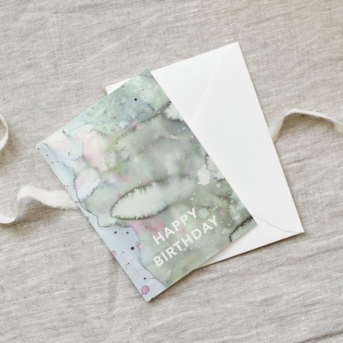 Grußkarte · Happy Birthday | Waterclouds