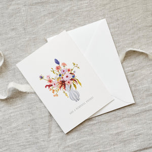 Grußkarte · Flowers | Wonderful Birthday