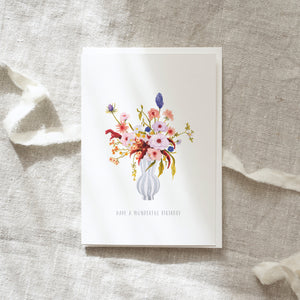 Grußkarte · Flowers | Wonderful Birthday