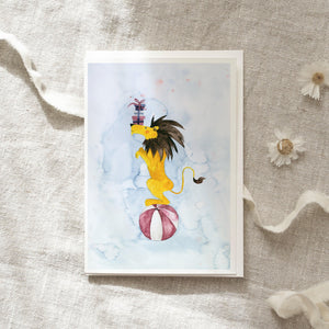 Grußkarte · Lion congrats