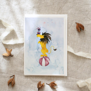 Grußkarte · Lion congrats