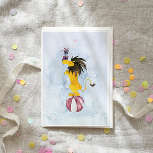 Grußkarte · Lion congrats