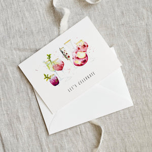 Greeting Card Cocktails Let's celebrate