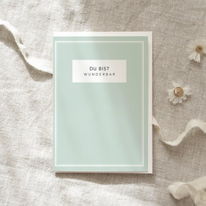 Grußkarte · Du bist wunderbar