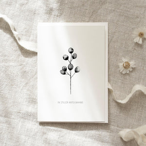 Sympathy card In silent sympathy