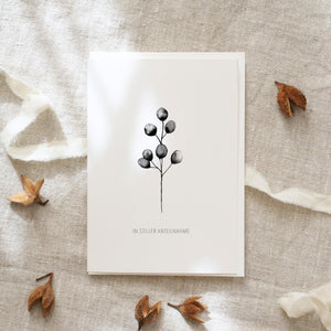 Sympathy card In silent sympathy