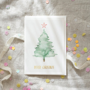 Grußkarte · Pink Star (Goldfoil)