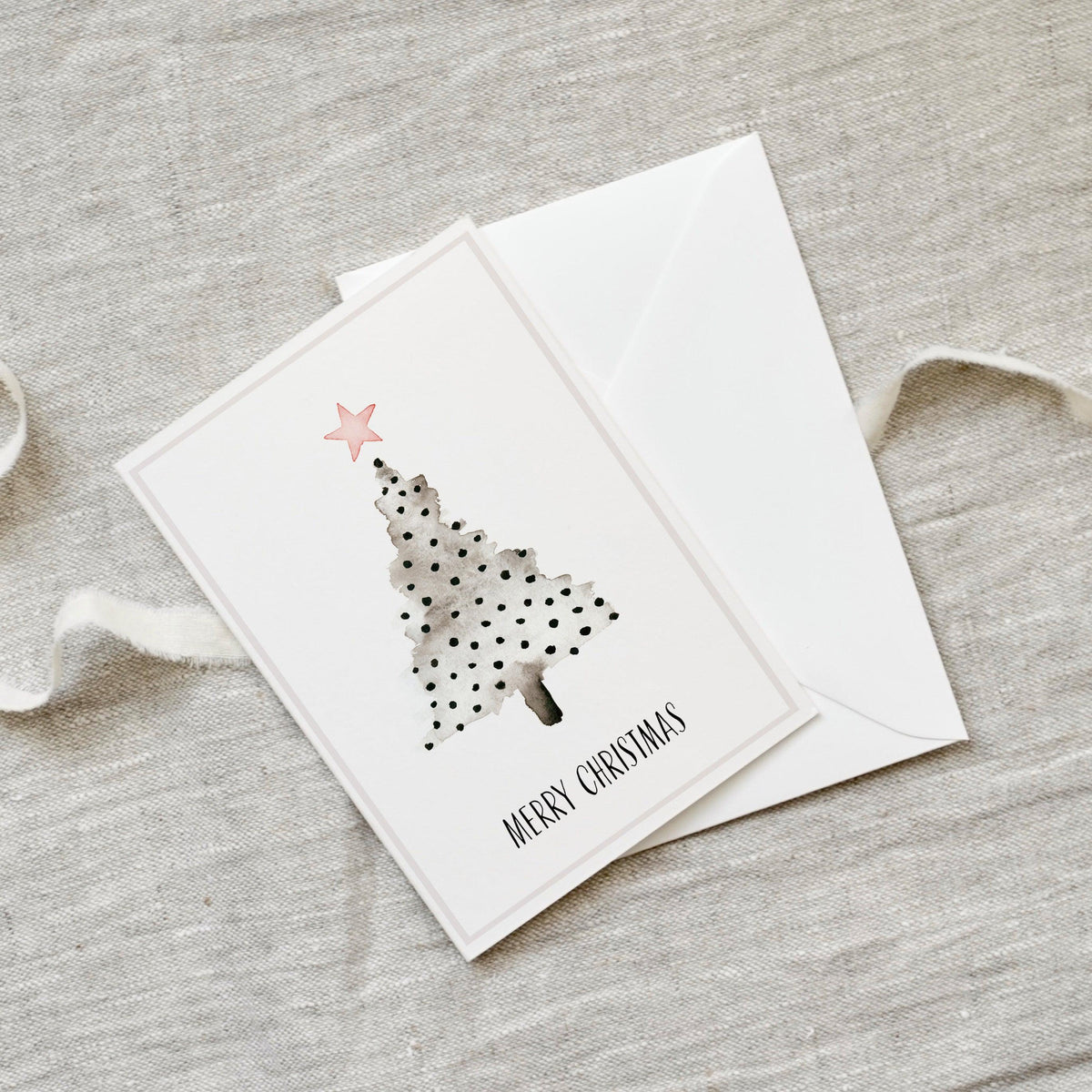 Grußkarte · Christmas Tree · Black Dots