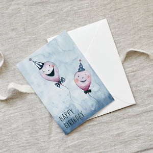 Grußkarte · Birthday Balloons