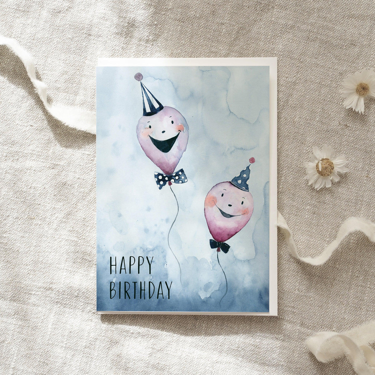 Grußkarte · Birthday Balloons