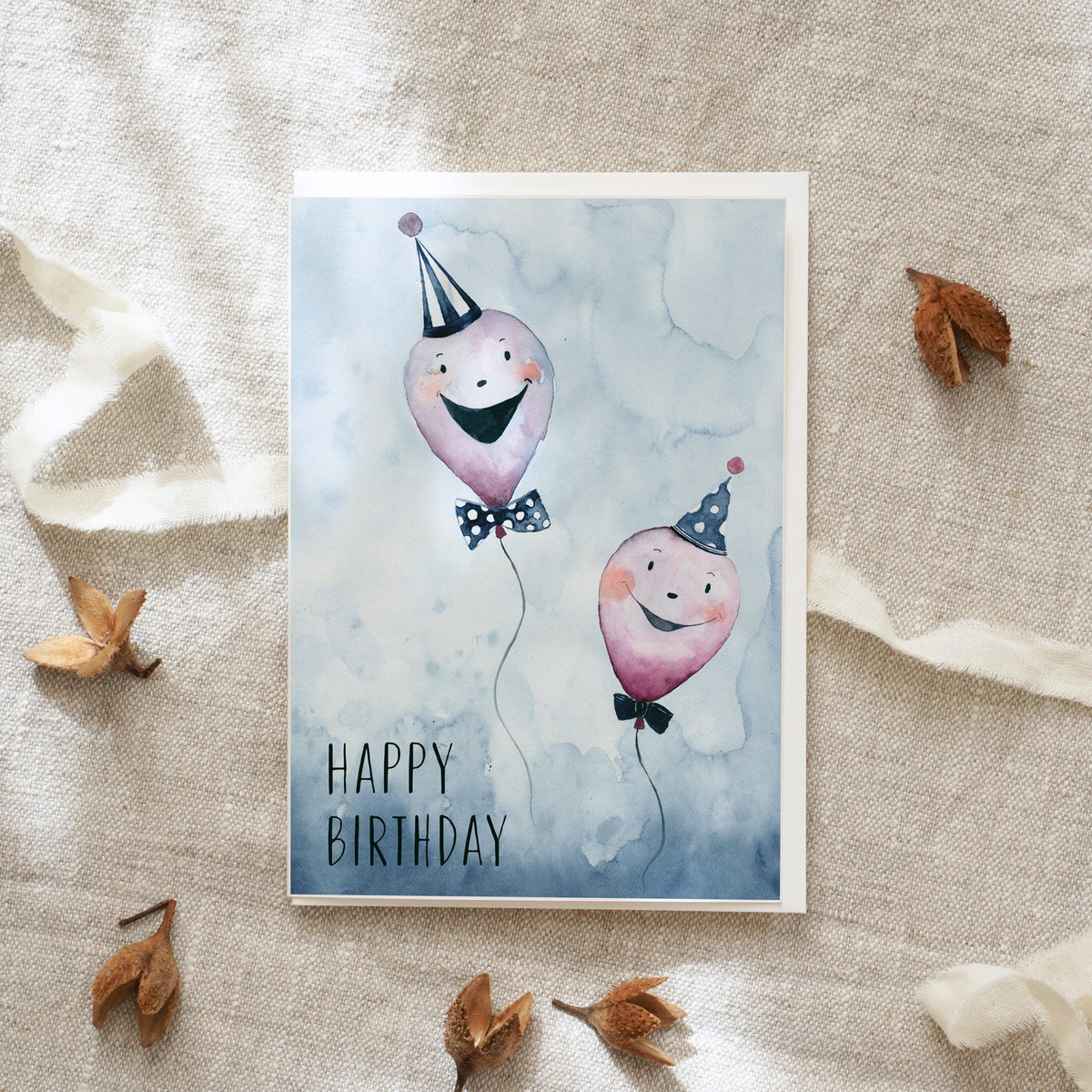 Grußkarte · Birthday Balloons