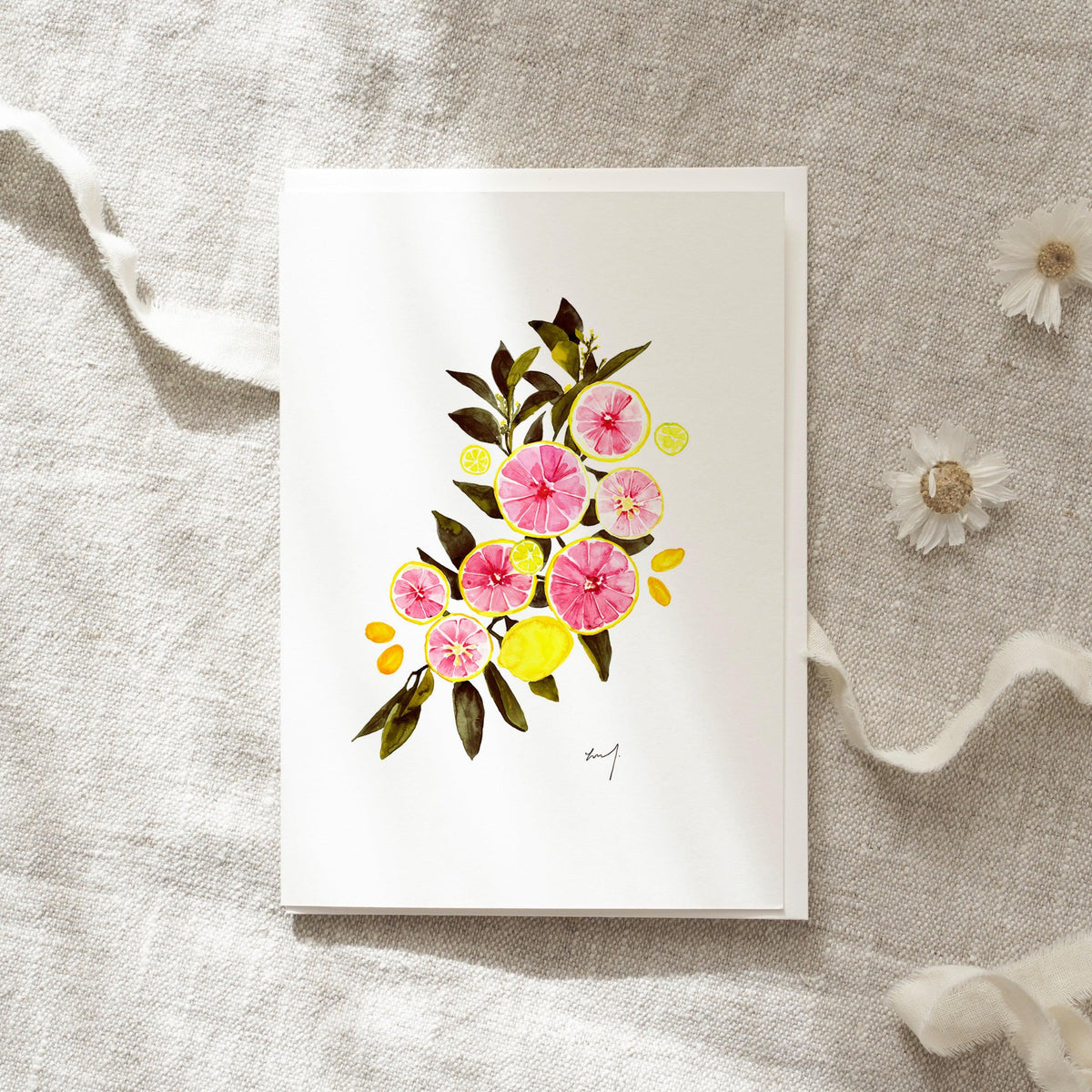 Greeting Card Pink citrus