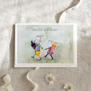 Grußkarte · Endlich Schulkind