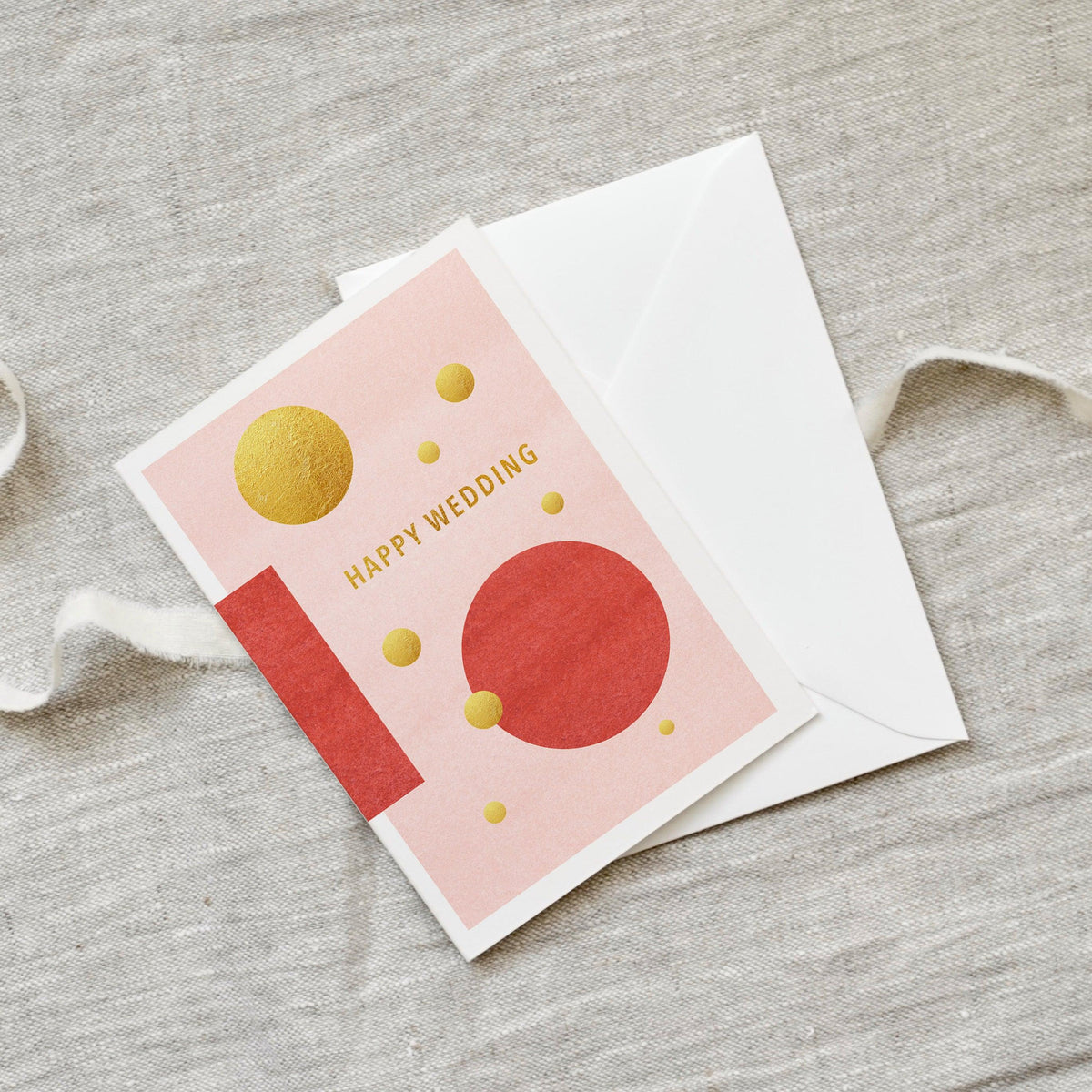 Greeting Card Happy Wedding (Goldfoil)