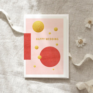 Greeting Card Happy Wedding (Goldfoil)