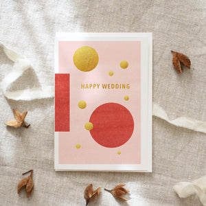 Greeting Card Happy Wedding (Goldfoil)
