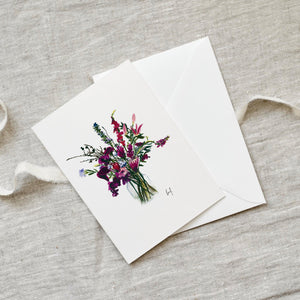 Greeting Card Violet Flowers