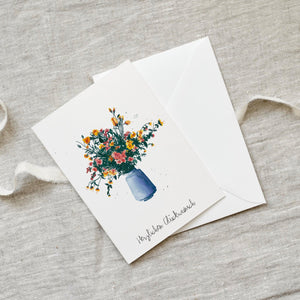 Greeting Card Blue Vase