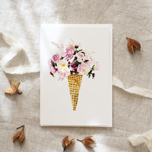 Greeting Card Flower Cone