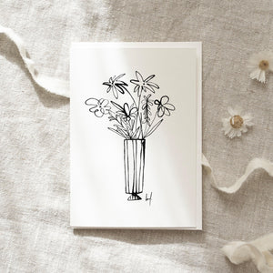 Greeting Card Flower Vase