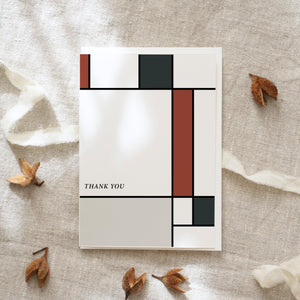 Greeting card Thank you (grey square)