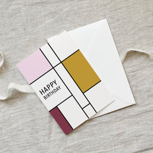 Grußkarte · Happy Birthday (Rose Square)