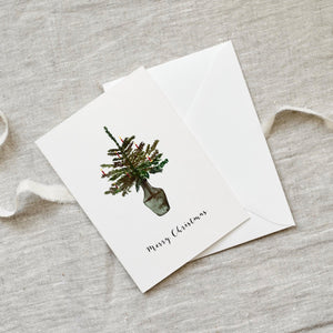 Grußkarte · Christmas tree in a vase