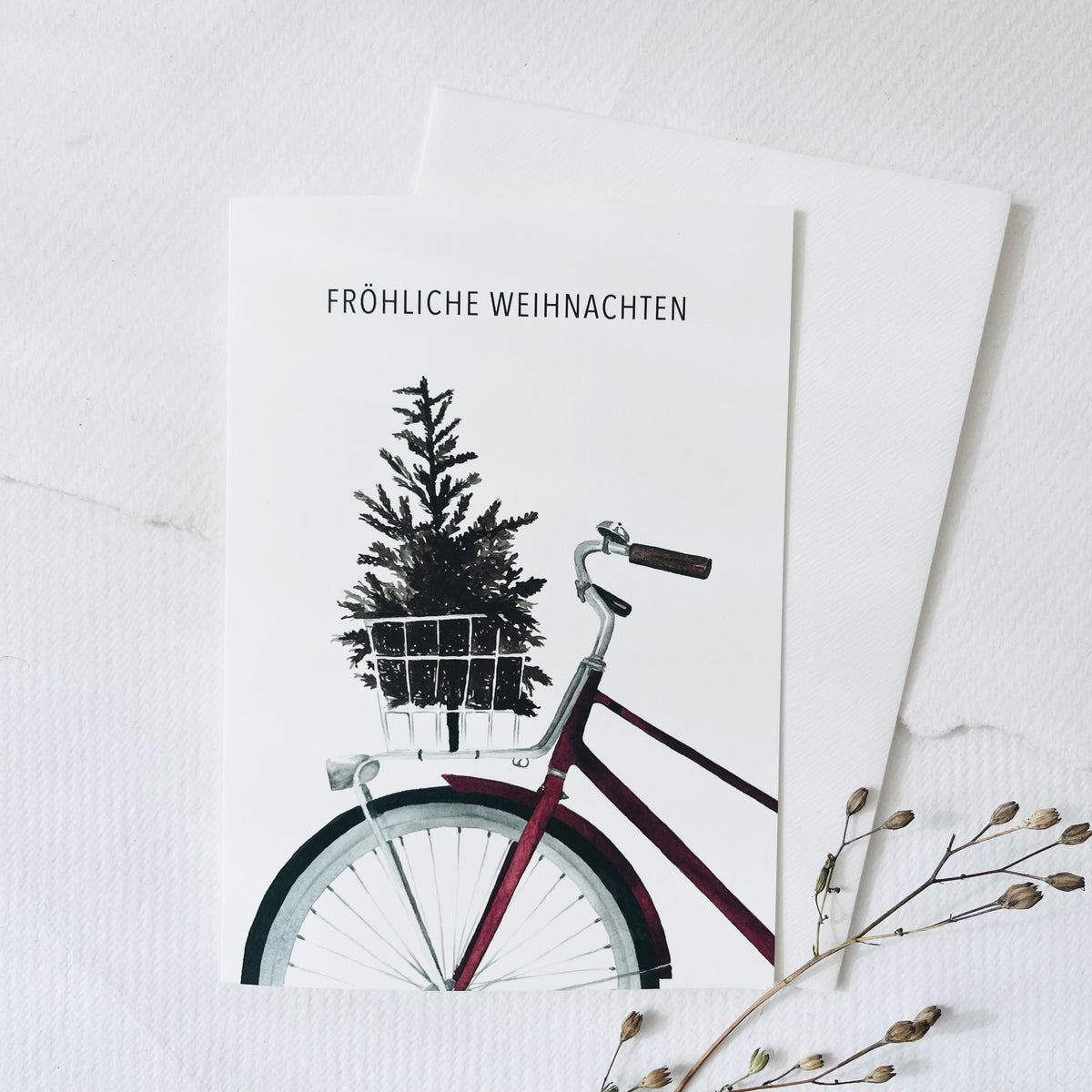 Greeting Card Christmas Bike