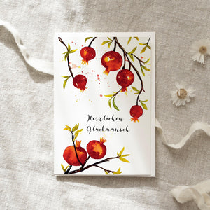 Grußkarte · Geburtstag | Hagebutte