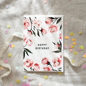 Greeting card · Happy Birthday | roses