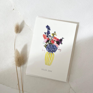 Greeting Card · Thank You | Yellow vase