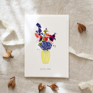 Greeting Card · Thank You | Yellow vase