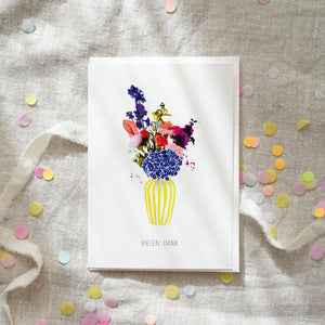 Greeting Card · Thank You | Yellow vase