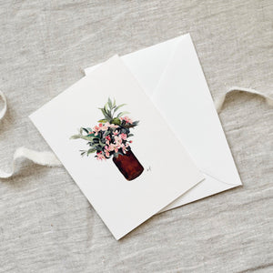 Greeting Card Hydrangea Vase