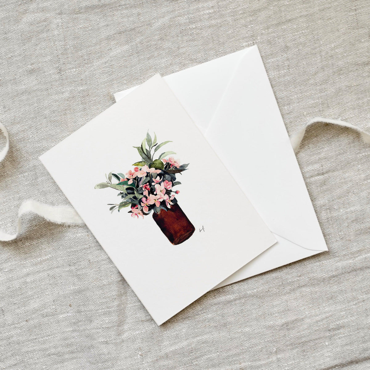 Grußkarte · Hydrangea Vase