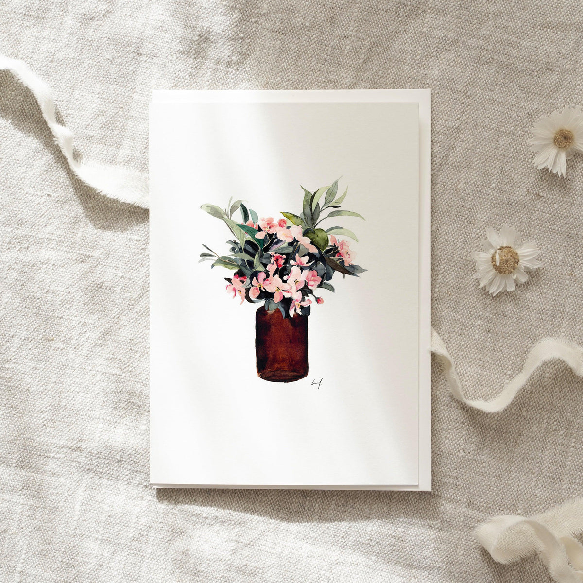Grußkarte · Hydrangea Vase