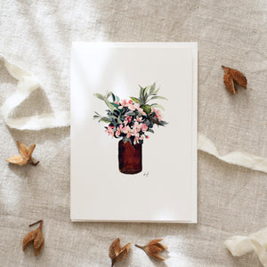 Greeting Card Hydrangea Vase