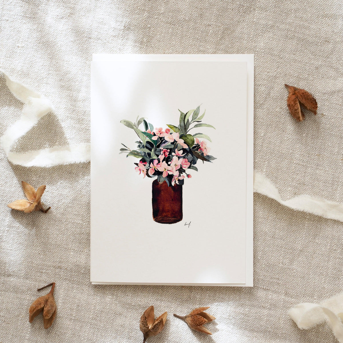Grußkarte · Hydrangea Vase