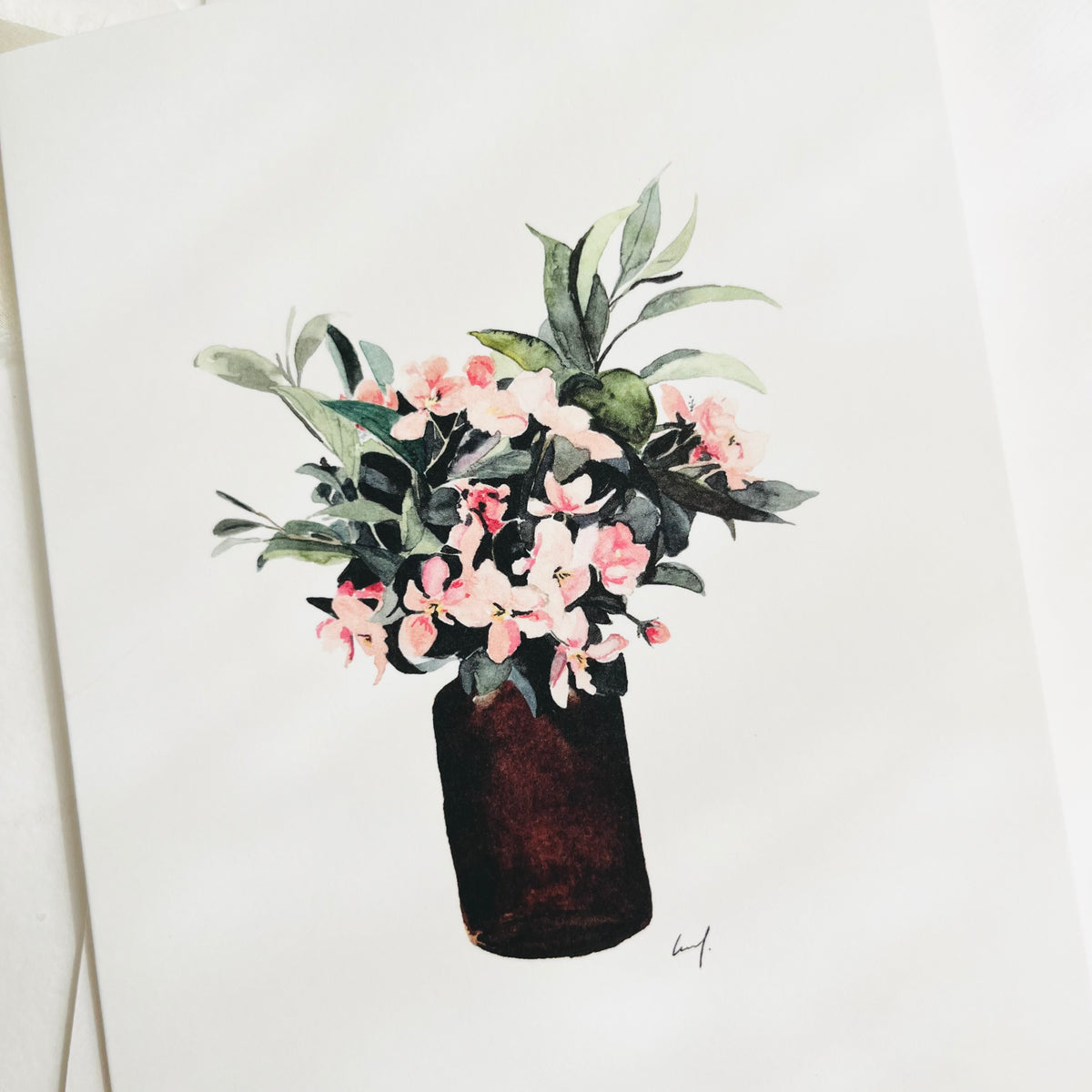 Grußkarte · Hydrangea Vase