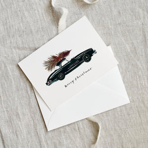 Grußkarte · Christmas Car | Black