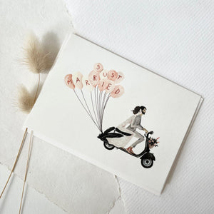 Greeting Card Bridal Scooter