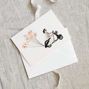 Greeting Card Bridal Scooter