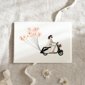 Greeting Card Bridal Scooter